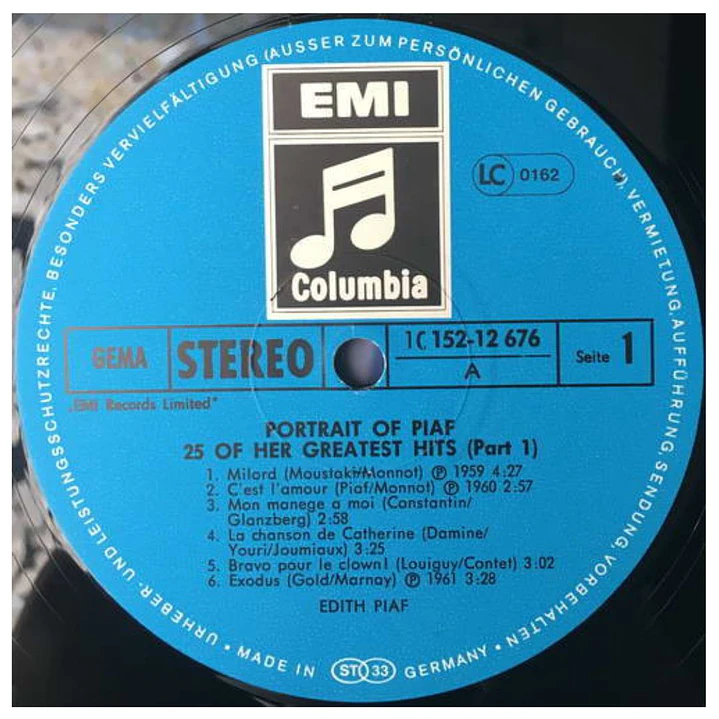 EDITH PIAF - 25 GREATEST HITS (2LP) / VINILO USADO 4