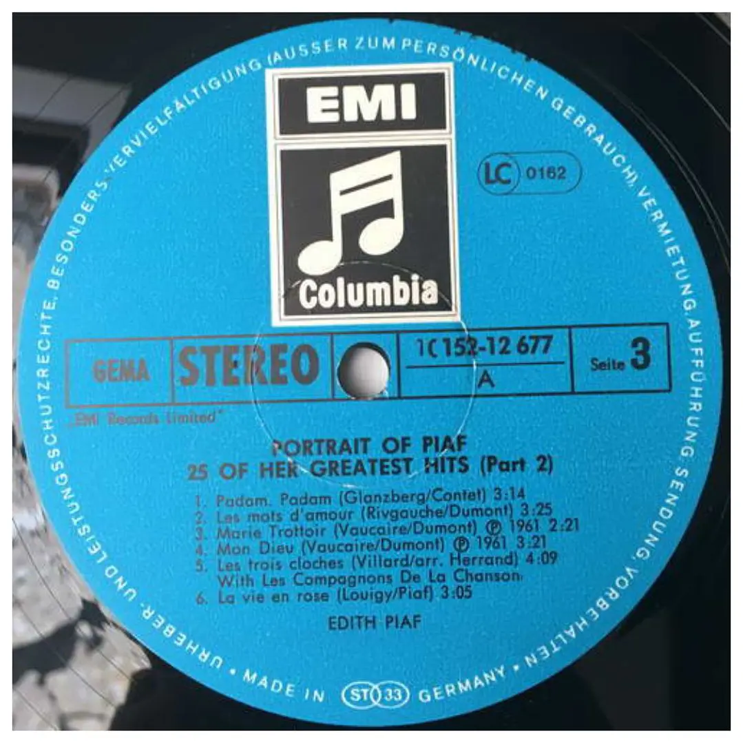 EDITH PIAF - 25 GREATEST HITS (2LP) / VINILO USADO 6