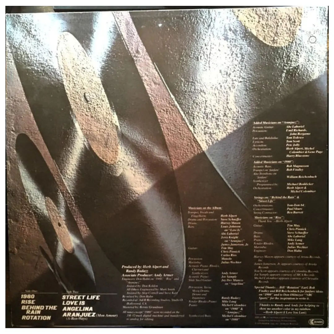 HERB ALPERT - RISE (ALBUM) / VINILO USADO 2