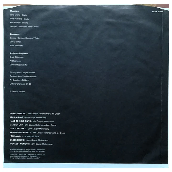 JOHN COUGAR - AMERICAN FOOL / VINILO USADO 4