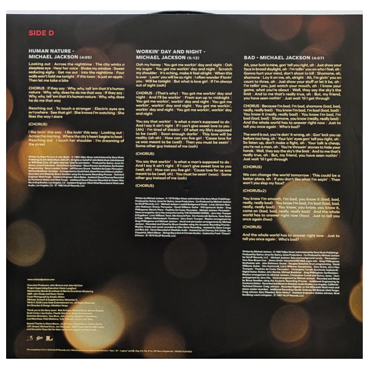 MICHAEL JACKSON - MICHAEL: SOUNDTRACK (2LP) / VINILO 8