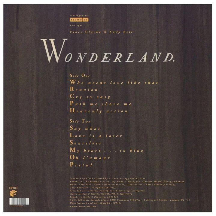 ERASURE - WONDERLAND / VINILO 2