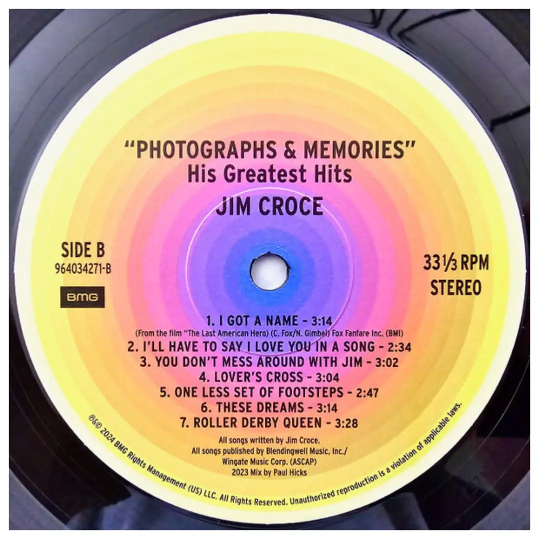 JIM CROCE - HIS GREATEST HITS / VINILO 7