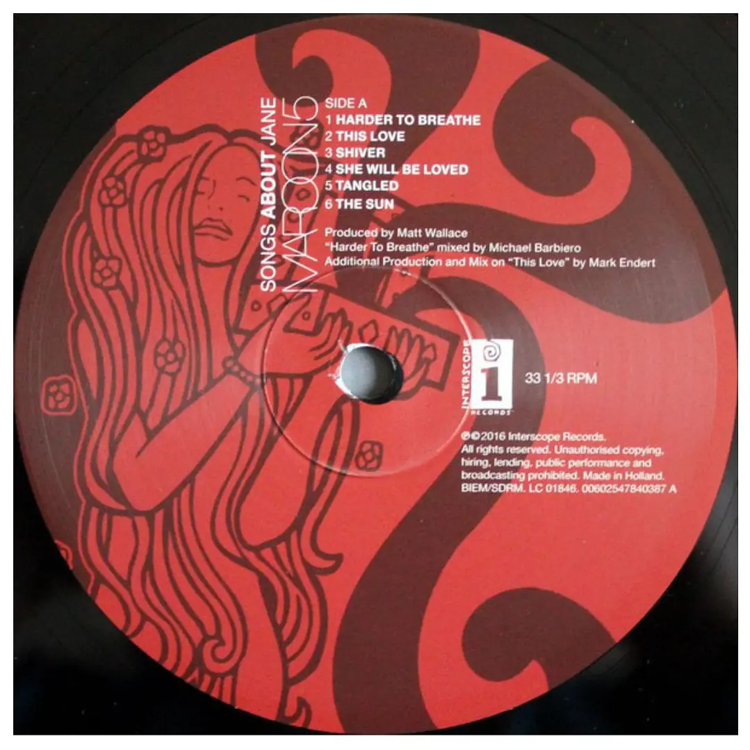 MAROON 5 - SONGS ABOUT JANE / VINILO 6