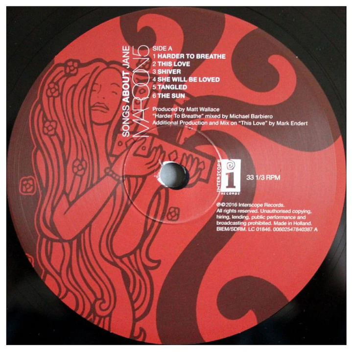 MAROON 5 - SONGS ABOUT JANE / VINILO 6