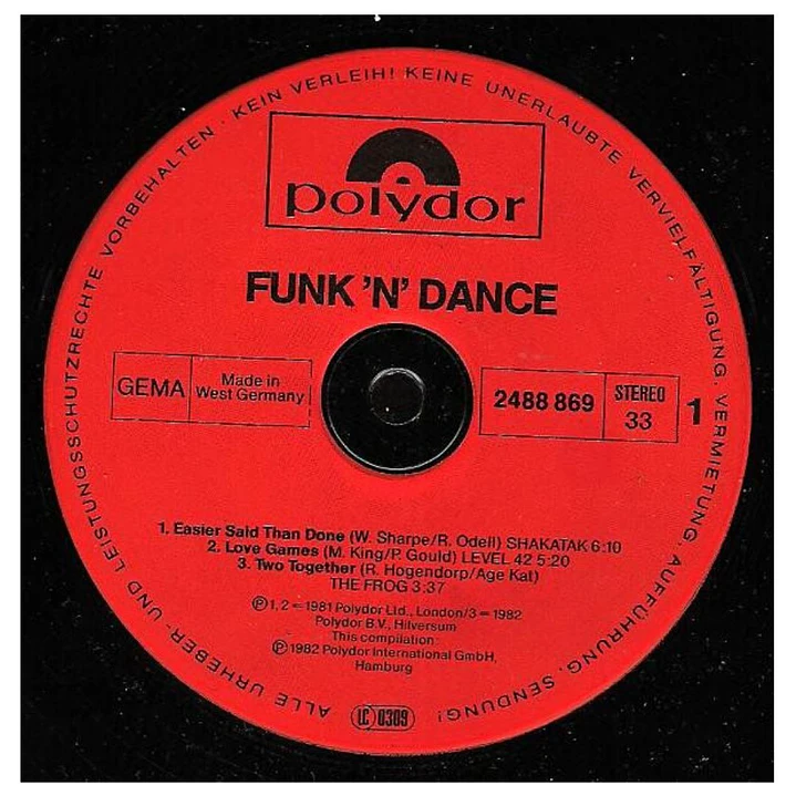 FUNK 'N' DANCE - VARIOUS / VINILO USADO 3