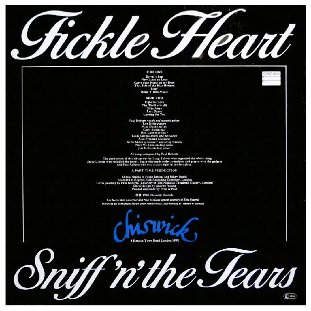 SNIFF 'N' THE TEARS - FICKLE HEART / VINILO USADO 2