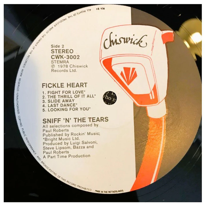SNIFF 'N' THE TEARS - FICKLE HEART / VINILO USADO 4