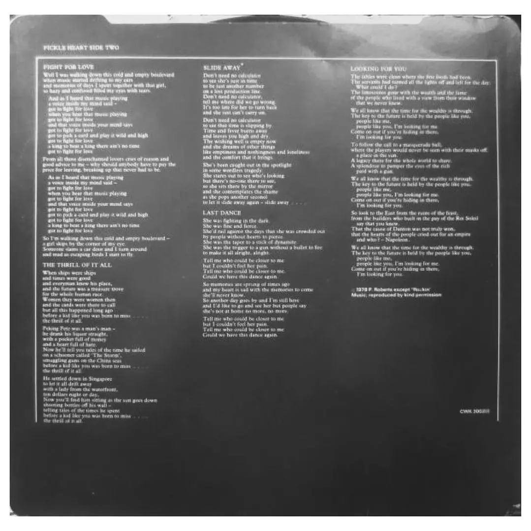 SNIFF 'N' THE TEARS - FICKLE HEART / VINILO USADO 6