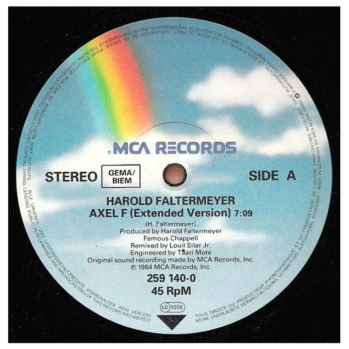HAROLD FALTERMEYER - AXEL F / 12
