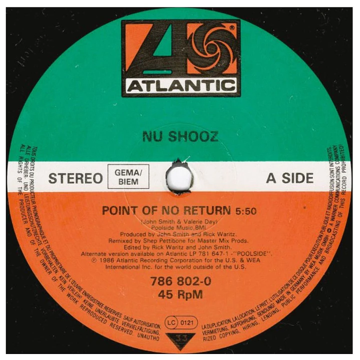 NU SHOOZ - POINT OF NO RETURN / 12