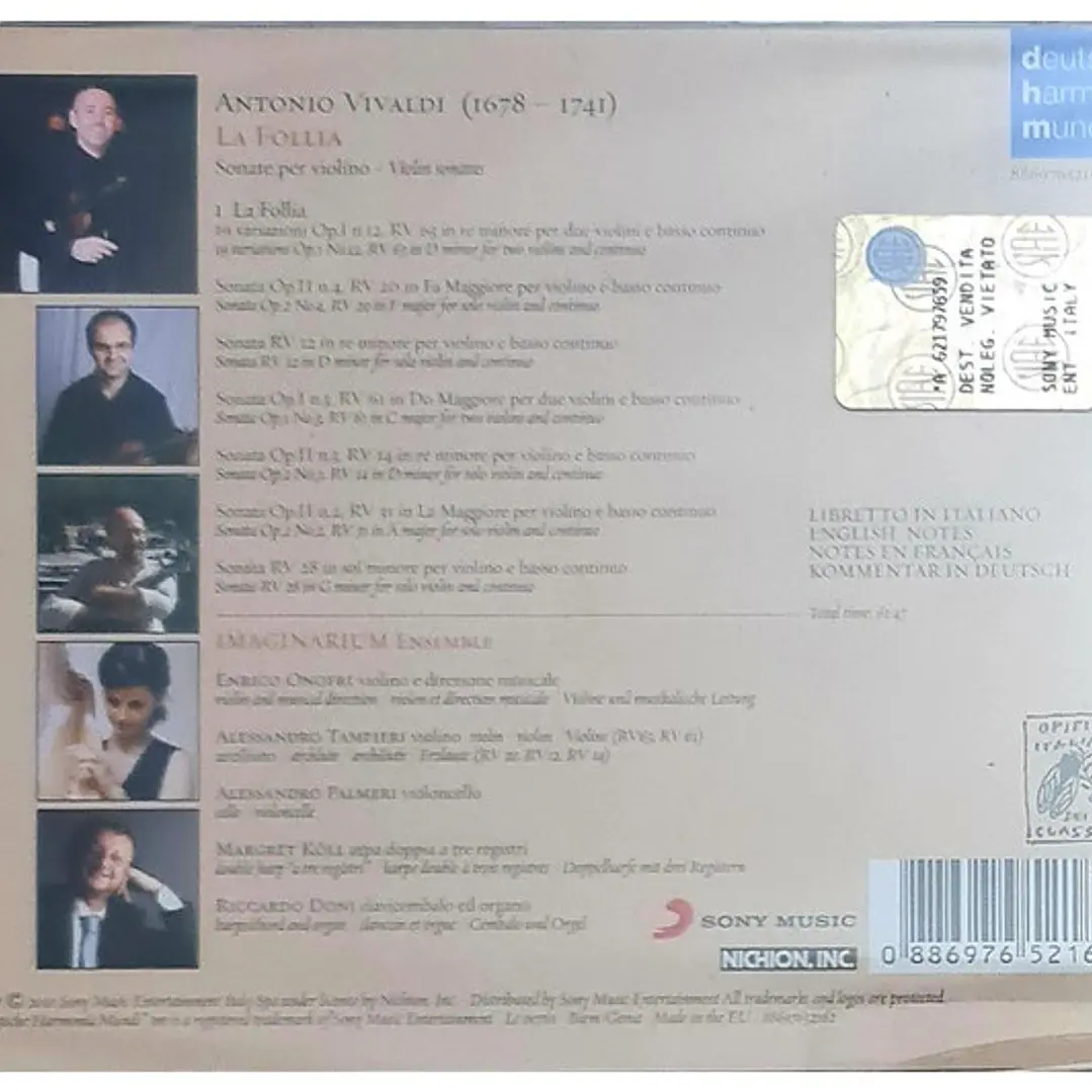 ENRICO ONOFRI - IMAGINARIUM ENSAMBLE / CD USADO 2