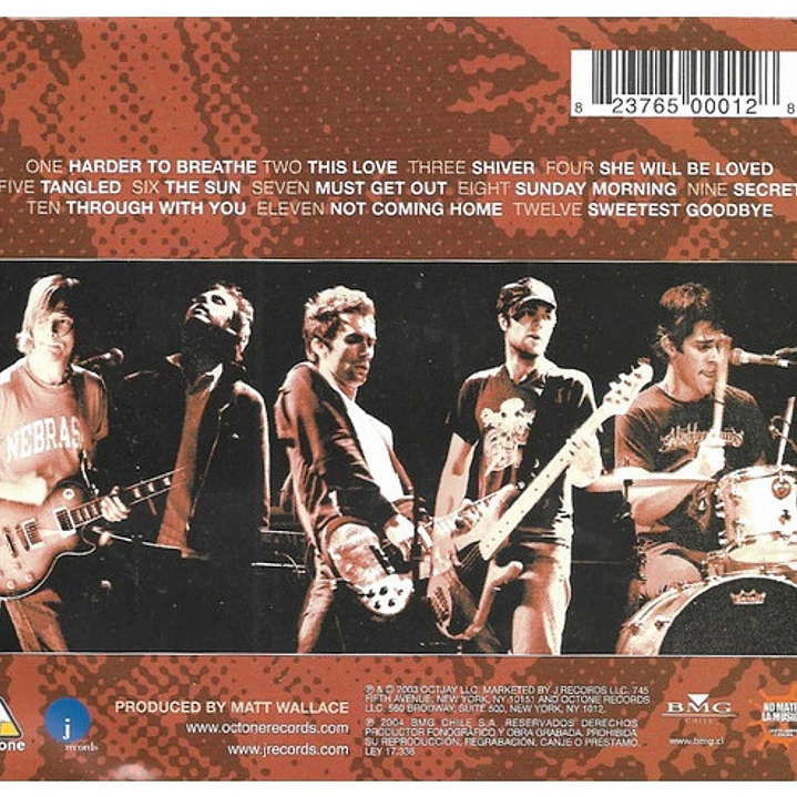 MAROON 5 - SONGS ABOUT JANE / CD USADO 2