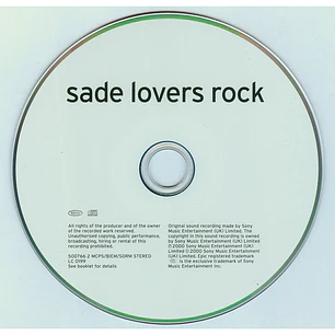 SADE - LOVERS ROCK (UK 2000) / CD USADO