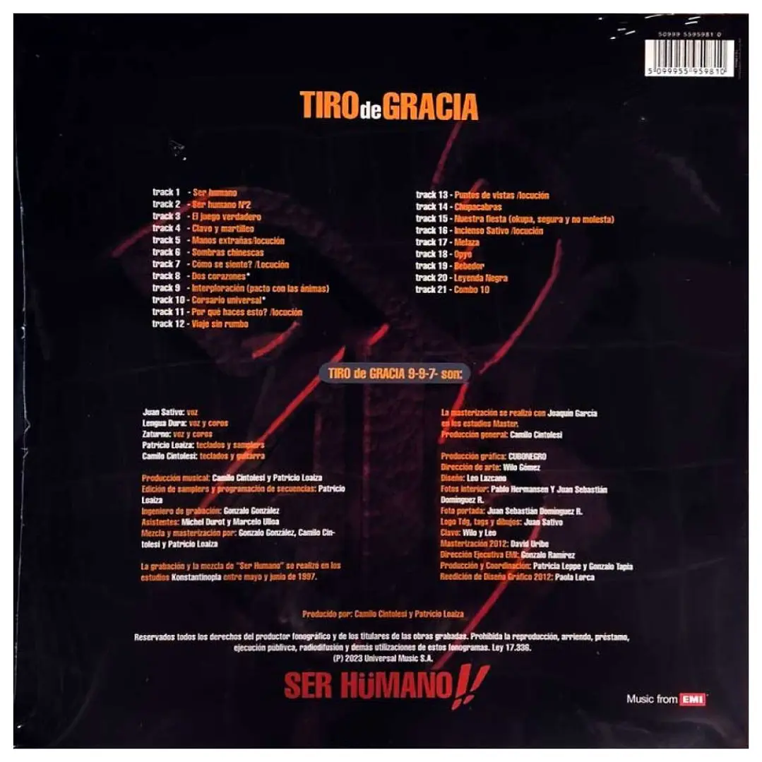 TIRO DE GRACIA - SER HUMANO!! / VINILO 2