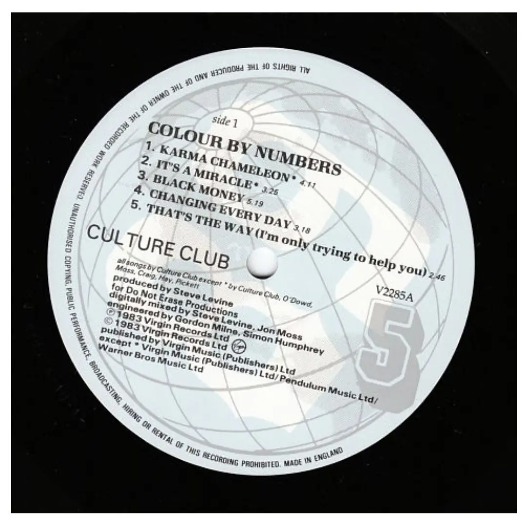 CULTURE CLUB - COLOUR BY NUMBERS / VINILO USADO 3