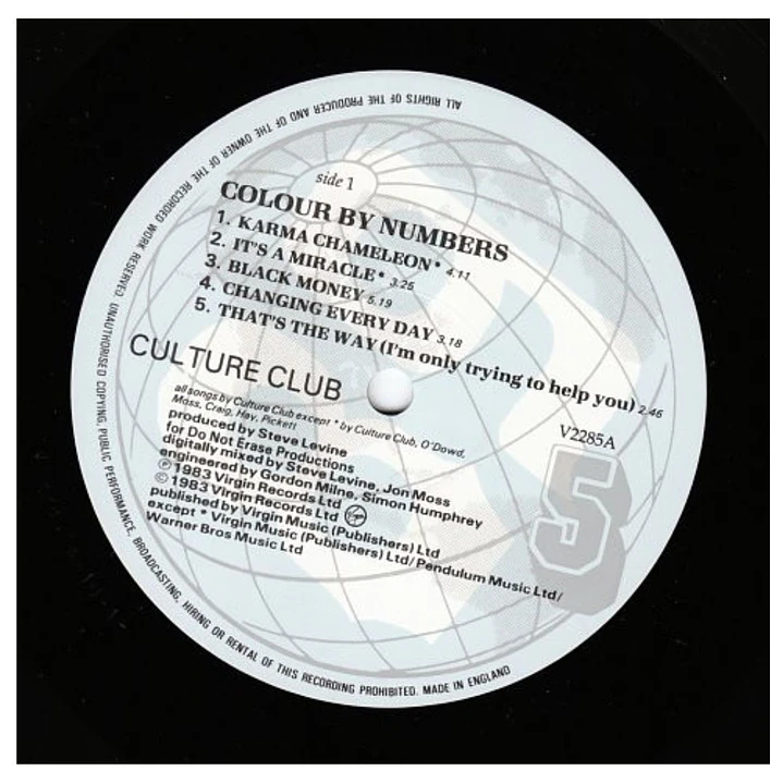 CULTURE CLUB - COLOUR BY NUMBERS / VINILO USADO 3