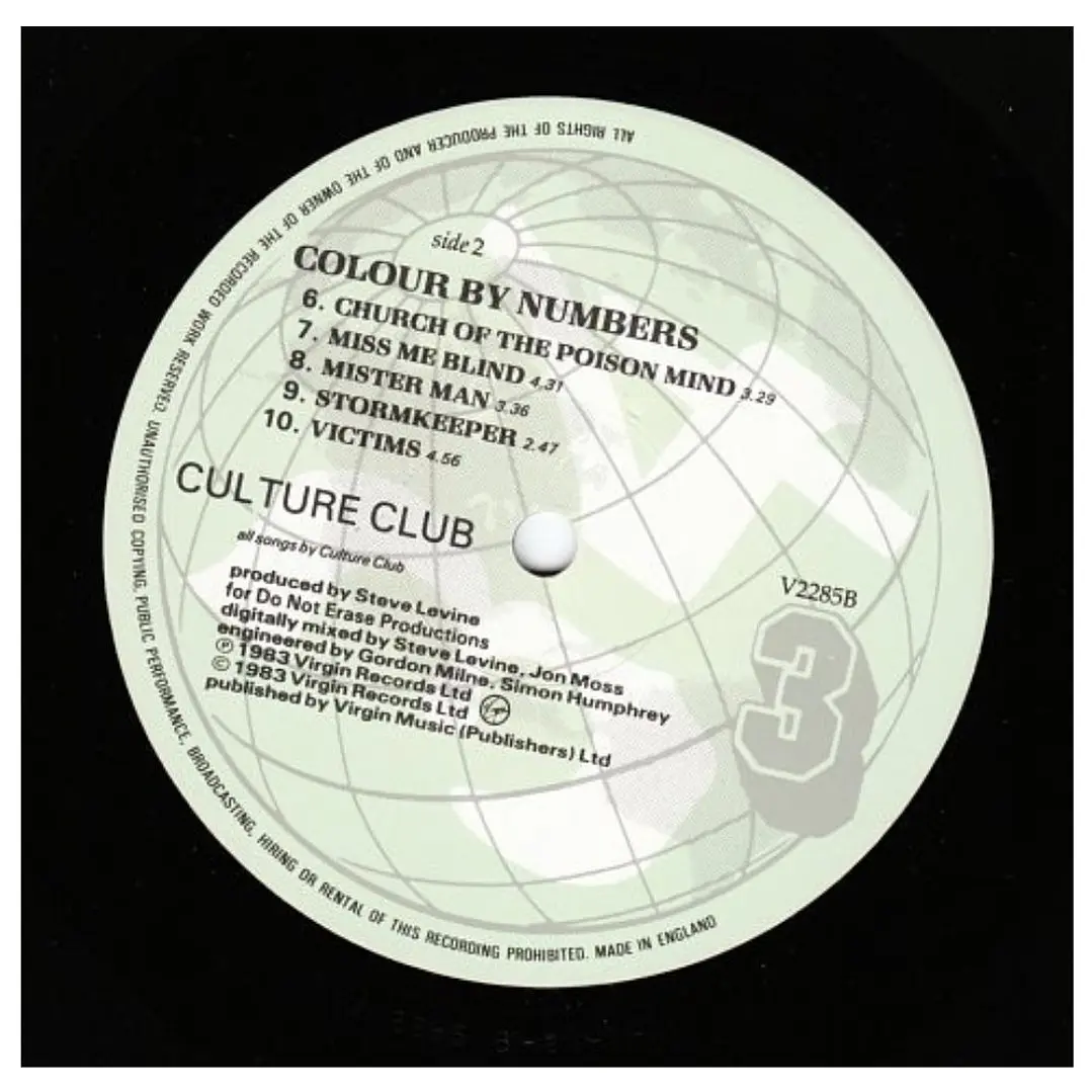 CULTURE CLUB - COLOUR BY NUMBERS / VINILO USADO 4