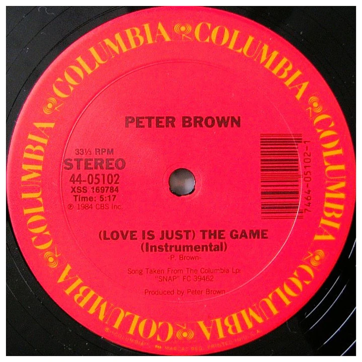 PETER BROWN - (LOVE IS JUST) THE GAME / 12