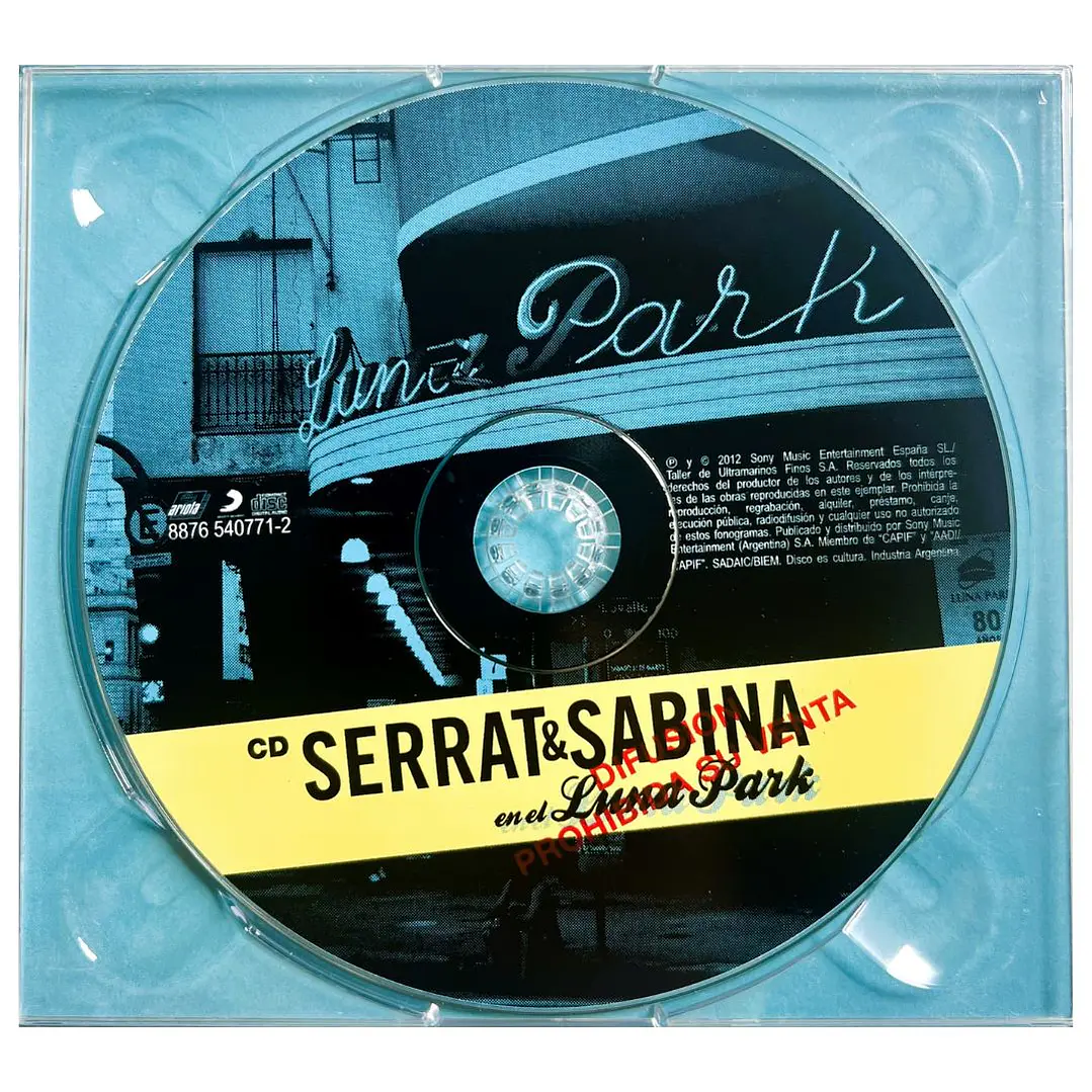 SERRAT Y SABINA - EN EL LUNA PARK (CD+DVD) (DIGIPACK) / CD USADO 3