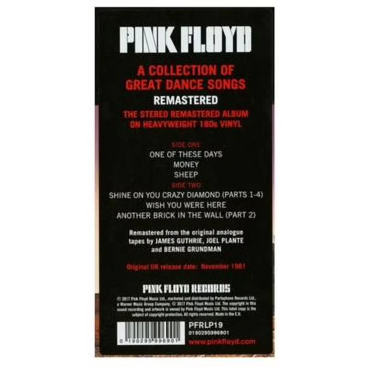 PINK FLOYD - A COLLECTION OF GREAT DANCE SONGS / VINILO 4