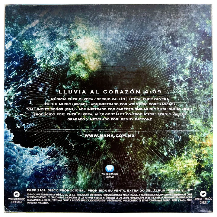 MANA - LLUVIA AL CORAZON (CARDBOARD SLEVE) / CD SINGLE USADO 2