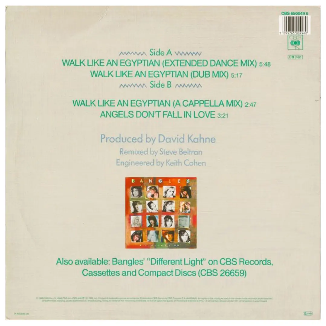 BANGLES - WALK LIKE AN EGYPTIAN / 12