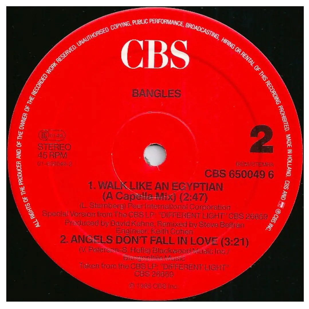 BANGLES - WALK LIKE AN EGYPTIAN / 12