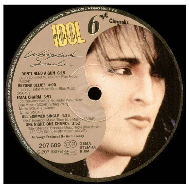 BILLY IDOL - WHIPLASH SMILE / VINILO USADO  6