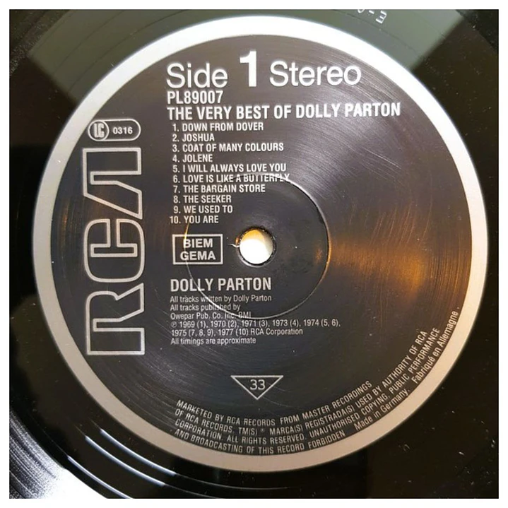 DOLLY PARTON - THE VERY BEST OF / VINILO USADO 3