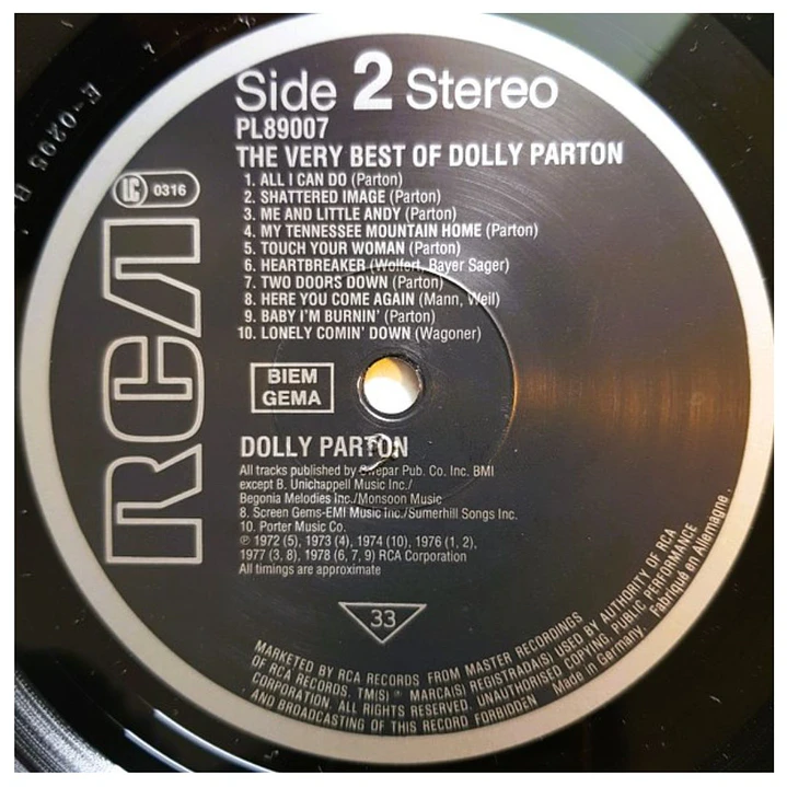 DOLLY PARTON - THE VERY BEST OF / VINILO USADO 4