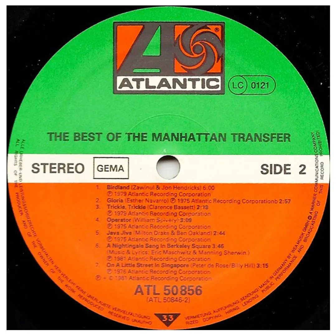 MANHATTAN TRANSFER - THE BEST OF / VINILO USADO 4
