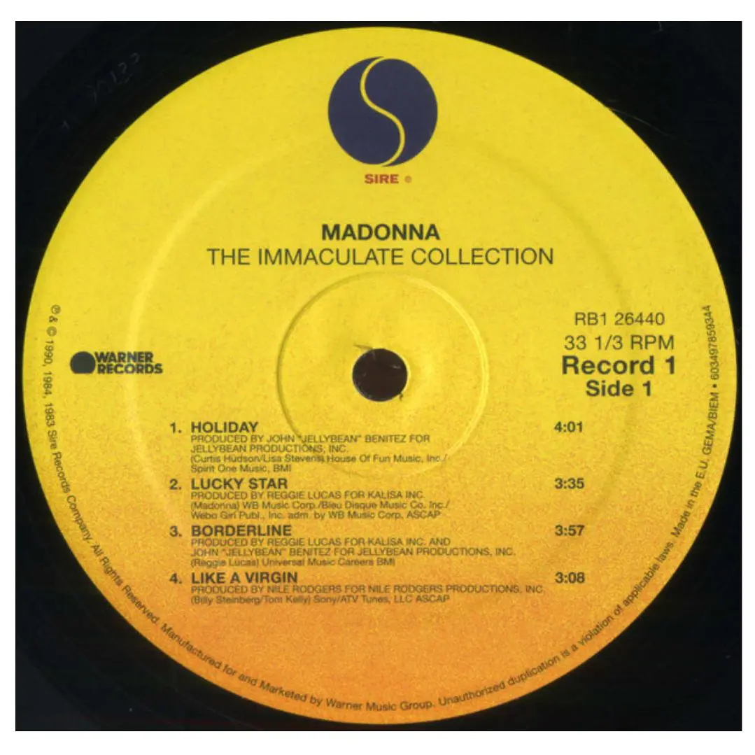 MADONNA - THE IMMACULATE COLLECTION (2LP) / VINILO 9