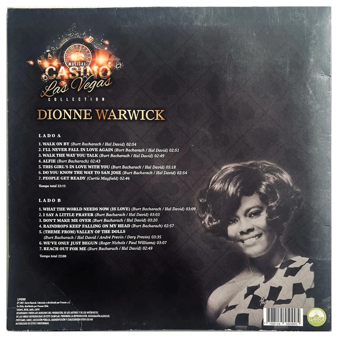 DIONNE WARWICK - CASINO LAS VEGAS COLLECTION / VINILO USADO 2