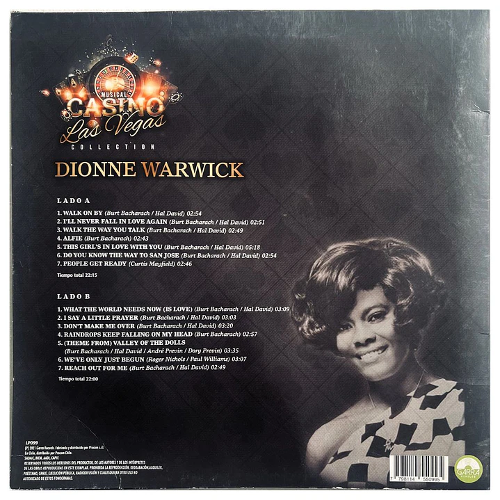 DIONNE WARWICK - CASINO LAS VEGAS COLLECTION / VINILO USADO 2
