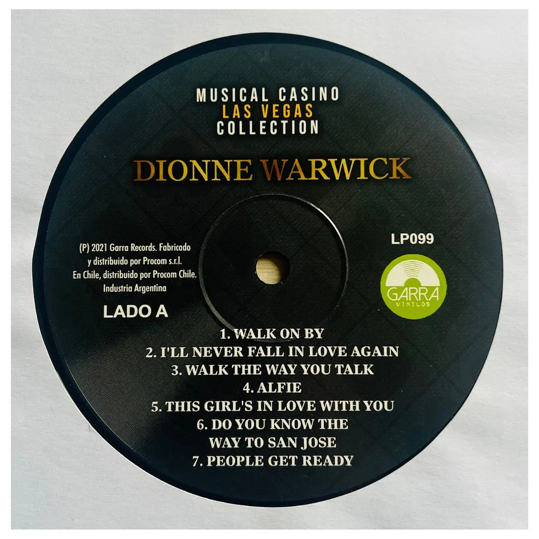 DIONNE WARWICK - CASINO LAS VEGAS COLLECTION / VINILO USADO 3