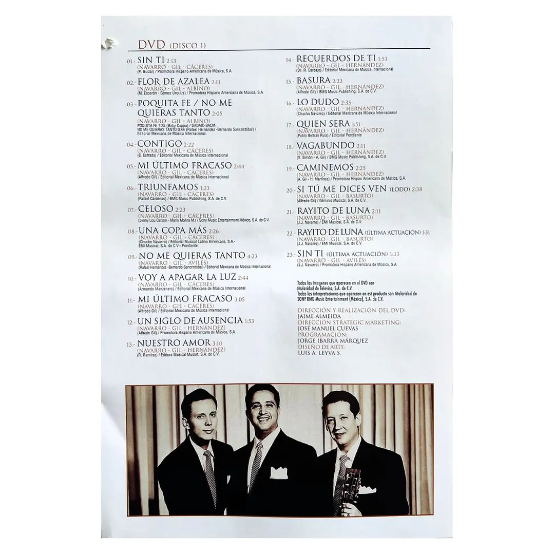 TRIO LOS PANCHOS - LAS NUMERO 1 (DVD+CD) / DVD USADO 4