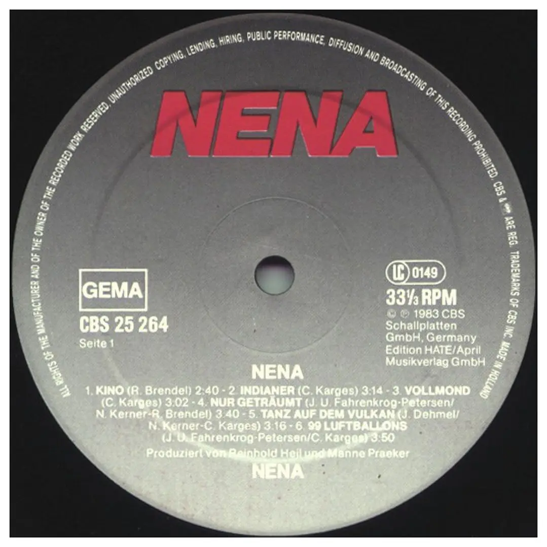 NENA - NENA (ALBUM) / VINILO USADO 3
