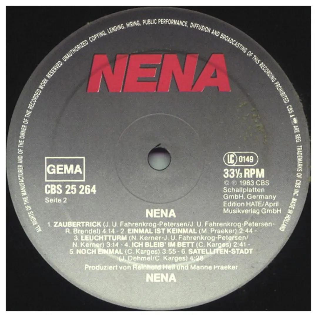 NENA - NENA (ALBUM) / VINILO USADO 4