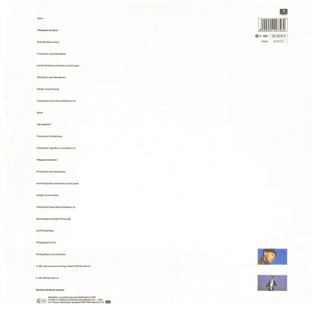 PET SHOP BOYS - ALWAYS ON MY MIND / 12