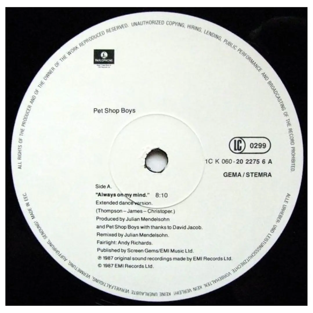 PET SHOP BOYS - ALWAYS ON MY MIND / 12