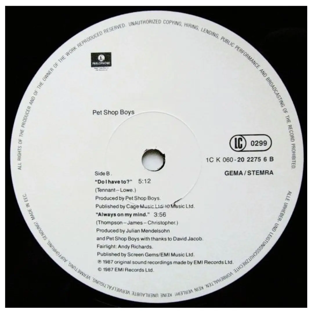 PET SHOP BOYS - ALWAYS ON MY MIND / 12
