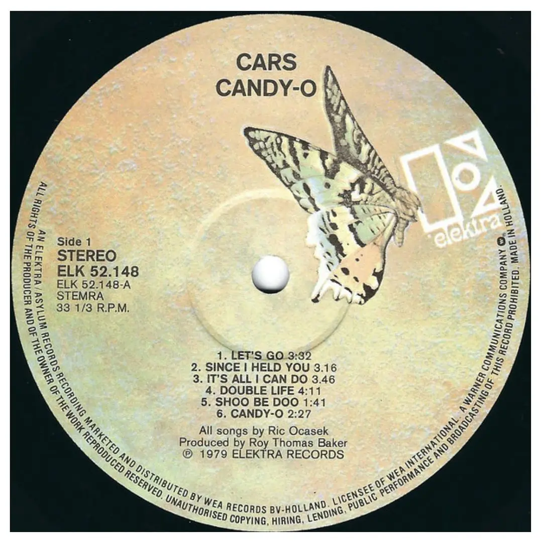 THE CARS - CANDY-O / VINILO USADO 5