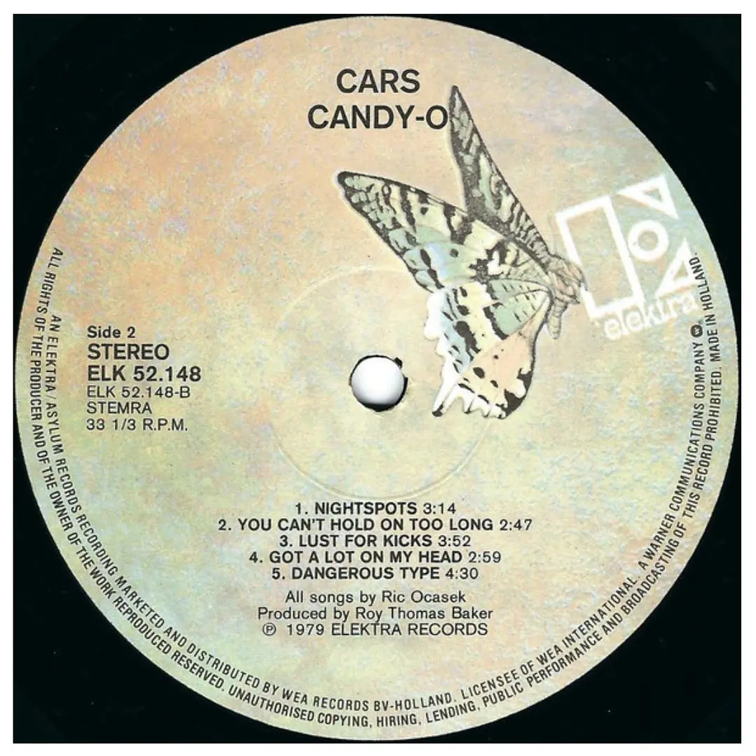 THE CARS - CANDY-O / VINILO USADO 6