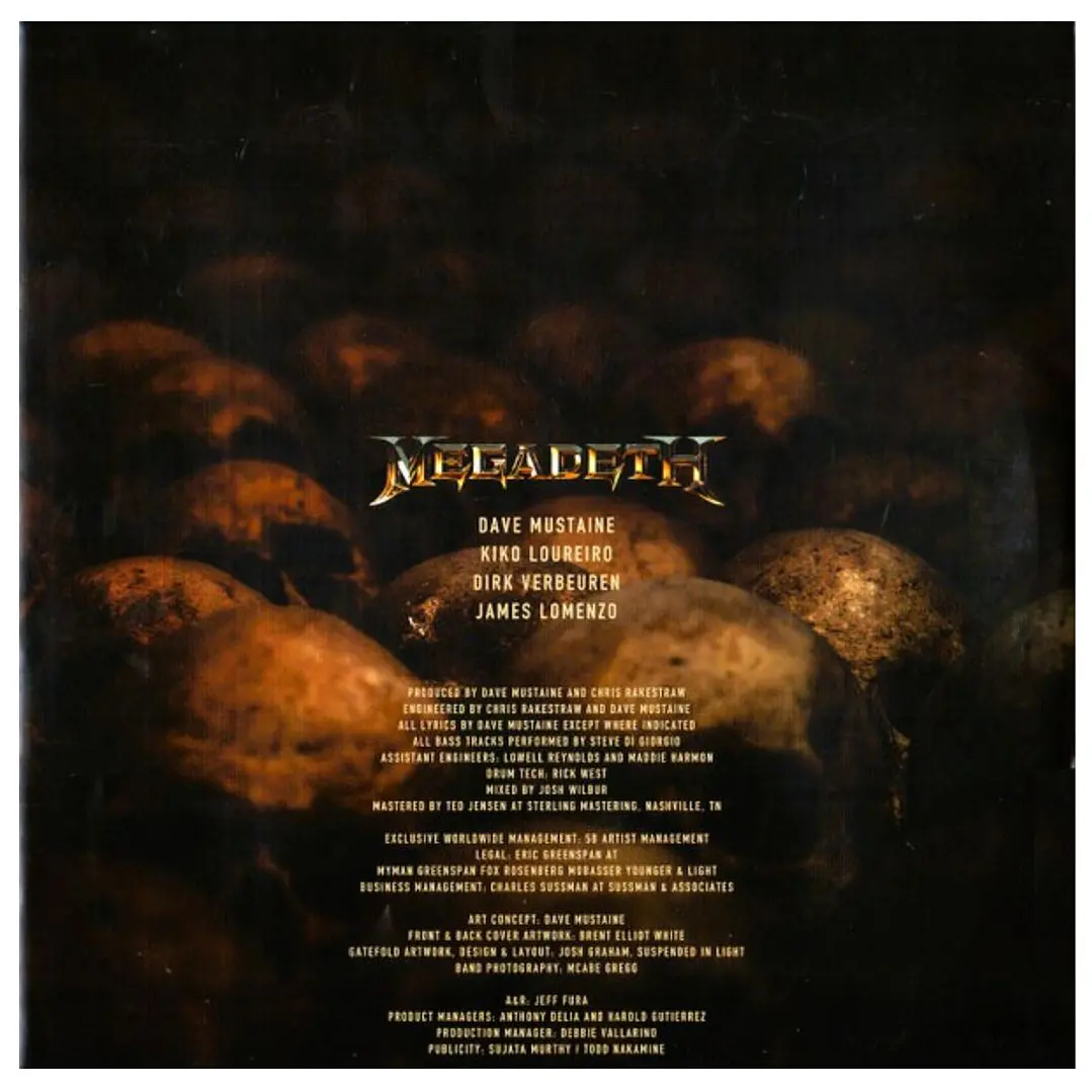 MEGADETH - THE SICK, THE DYING AND THE DEAD (2LP) / VINILO 6
