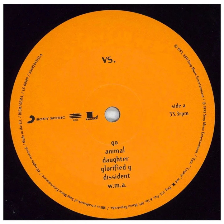 PEARL JAM - VS. (GATEFOLD) / VINILO 8