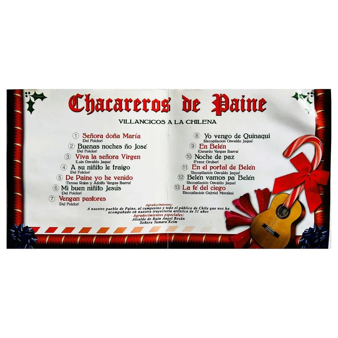 CHACAREROS DE PAINE - VILLANCICOS A LA CHILENA / CD 5