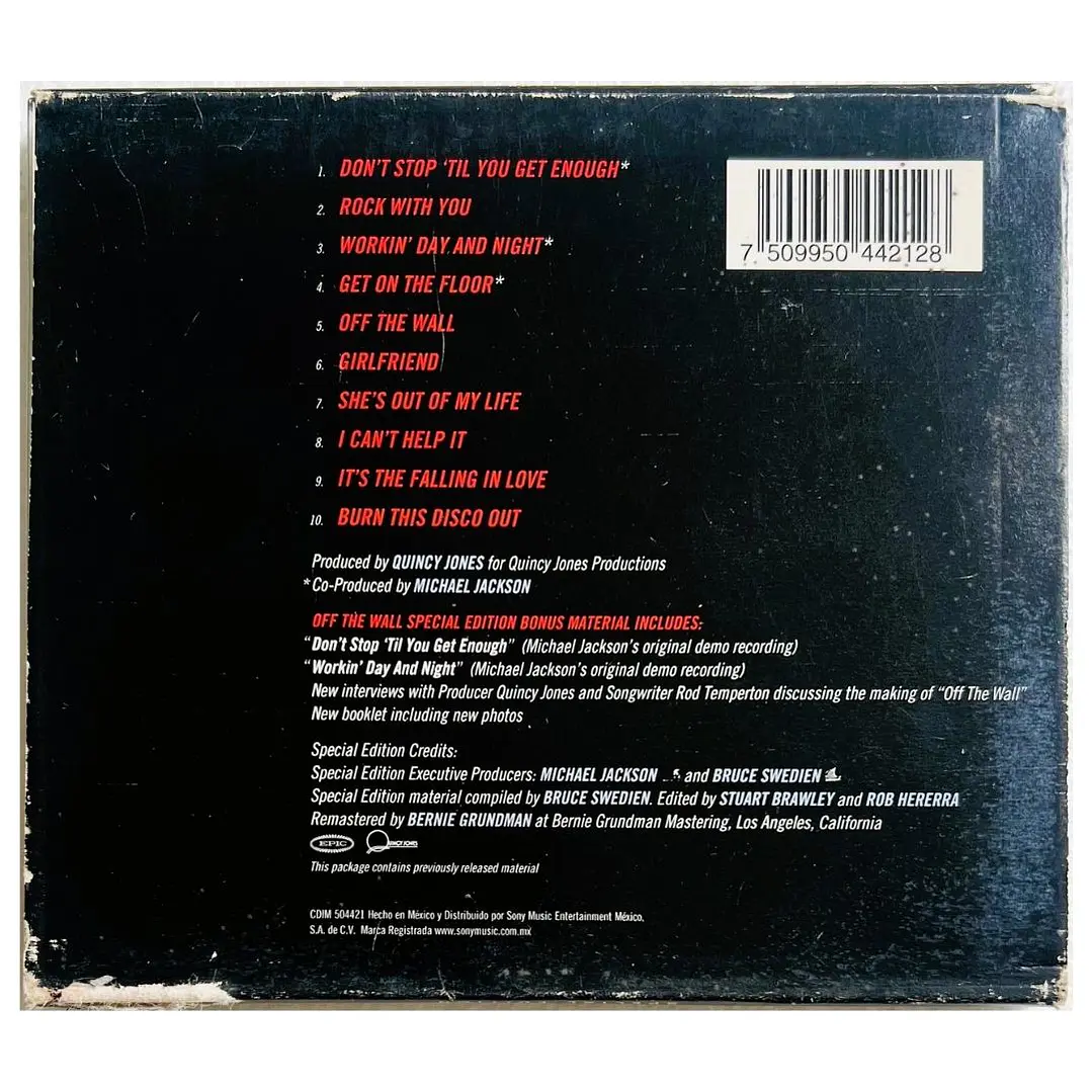 MICHAEL JACKSON - OFF THE WALL (SPECIAL EDITION) / CD USADO 3