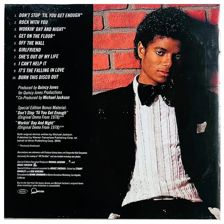 MICHAEL JACKSON - OFF THE WALL (SPECIAL EDITION) / CD USADO 5