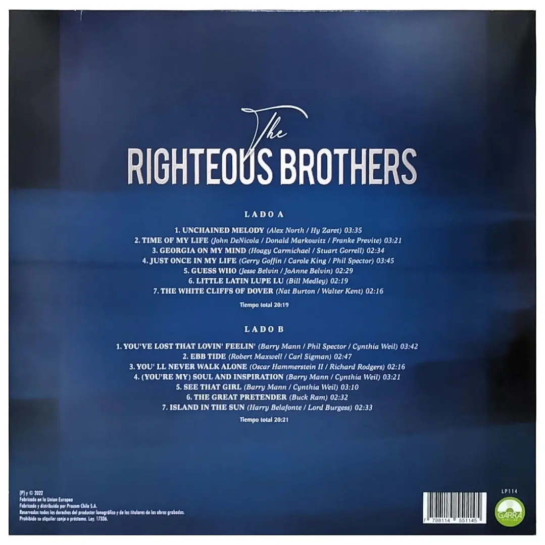 RIGHTEOUS BROTHERS - GRANDES CANCIONES / VINILO 2